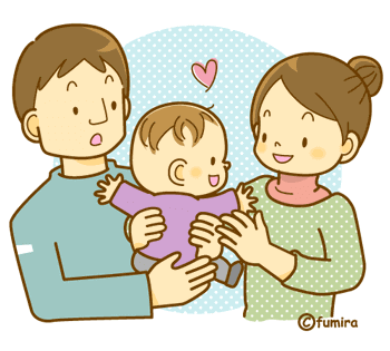 両親と赤ちゃん