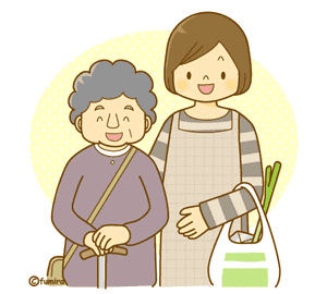 おばあさんと女性